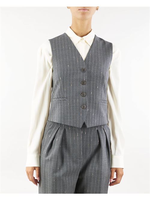 Pinstriped luxury vest Simona Corsellini SIMONA CORSELLINI | Gilet | GL00101TGES0003652